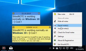ShixxNOTE working on Windows 10